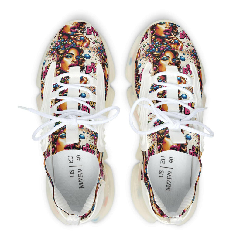 Colorful Women's Mesh Sneakers, Stylish Athletic Shoes, Trendy Running Footwear, Unique Fashion Sneakers, Everyday Casual Shoes