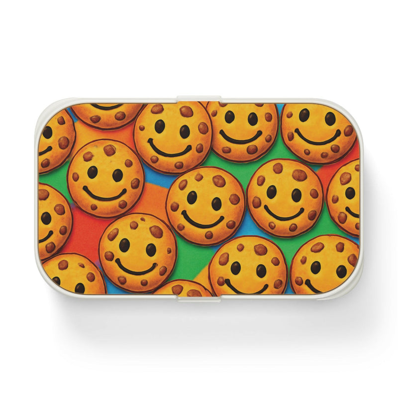 Smiley Cookie Bento Lunch Box, Portable Meal Container, Kids Lunchbox, Eco-Friendly Food Storage, Gift for Students