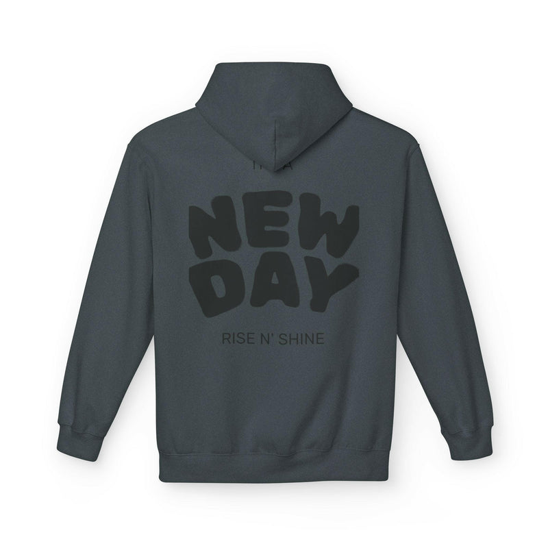 Rise N' Shine Fleece Hoodie, Cozy Bear Apparel, Unisex Sweatshirt, Cute Gift for Friends, Inspirational Clothing