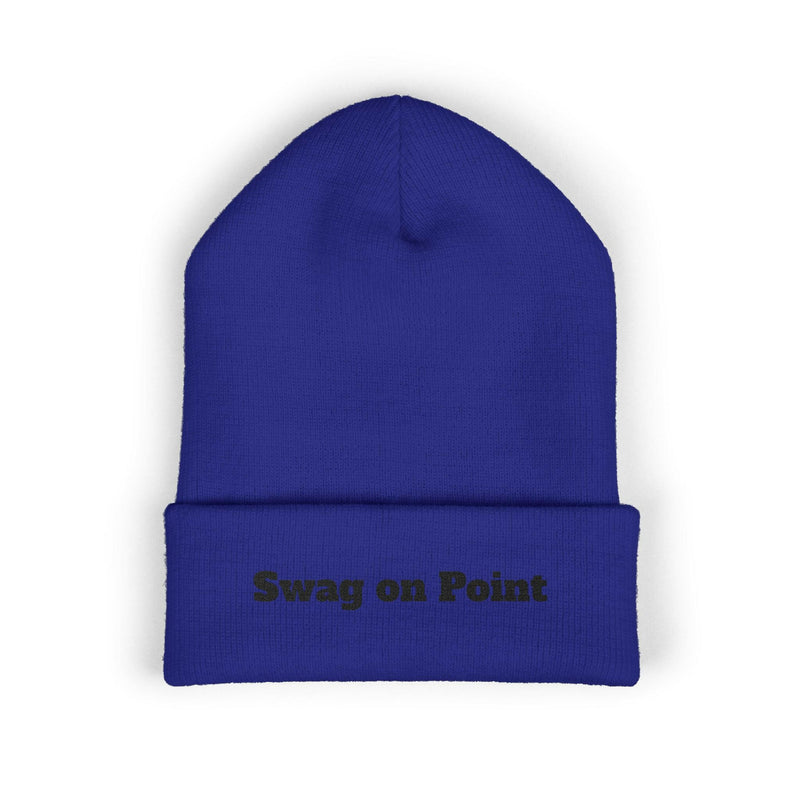 Stylish swag beanie for modern fashion enthusiasts, perfect for adding a trendy touch to your winter wardrobe.