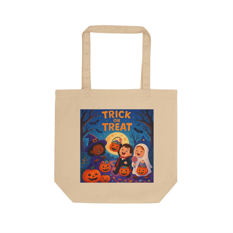 Halloween Eco Tote Bag, Reusable Bag for Trick or Treat, Tote for Kids, Halloween Party Bag, Festive Shopping Bag, Eco-Friendly Halloween