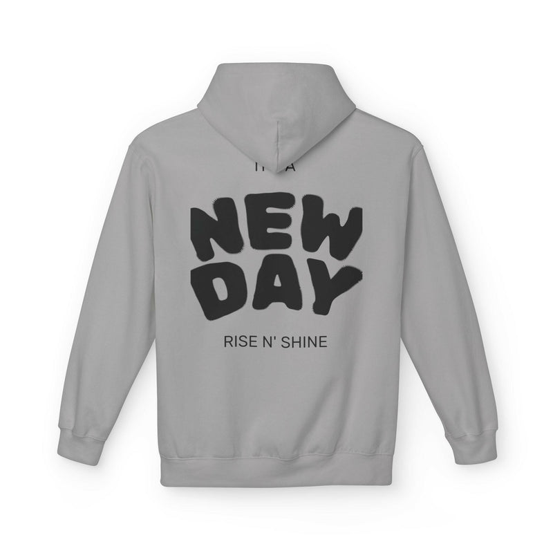 Rise N' Shine Fleece Hoodie, Cozy Bear Apparel, Unisex Sweatshirt, Cute Gift for Friends, Inspirational Clothing