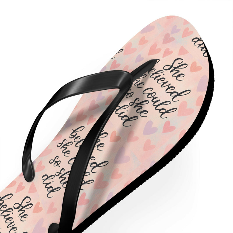 Empowering Flip Flops for Motivational Summer Vibes, Inspirational Sandals, Beachwear, Gifts for Women, Everyday Comfort Footwear