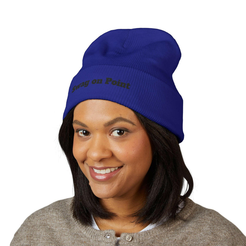 Swag on Point Beanie | Classic Cuffed Hat | Trendy Winter Accessory | Unisex Beanie | Gift for Him or Her | Winter Style Must-Have