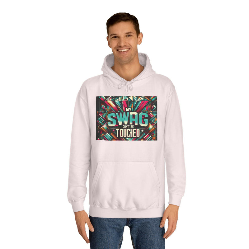 My Swag Touched Unisex College Hoodie, Stylish Sweatshirt, Trendy Apparel, Gift for Students, Casual Wear for College, Cozy Hooded Jacket
