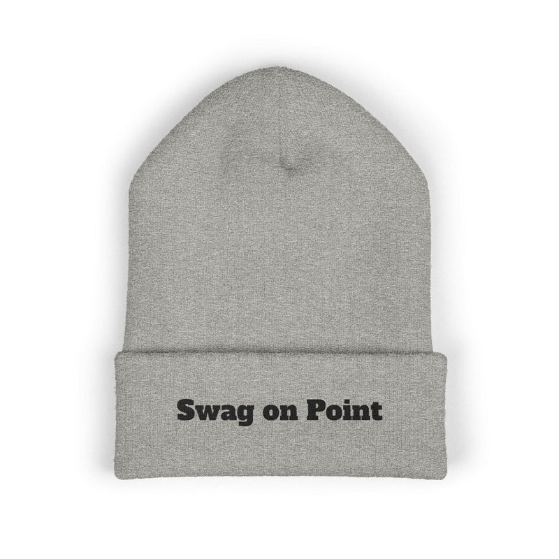 Stylish swag beanie for modern fashion enthusiasts, perfect for adding a trendy touch to your winter wardrobe.