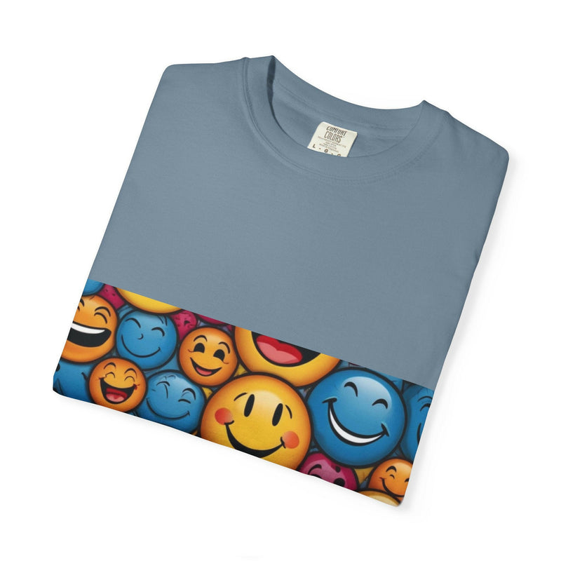 Colorful Emoji T-Shirt, Fun Graphic Tee, Gift for Friends, Summer Vibes, Casual Wear, Happy Shirt, Festival Apparel