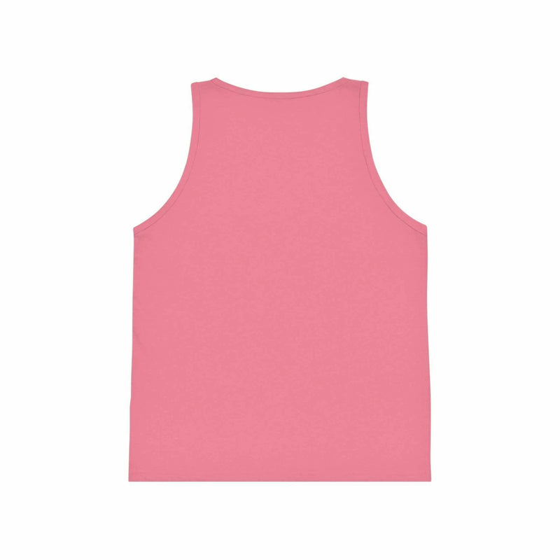 Pink Inspirational Kid's Jersey Tank Top for kids with soft, breathable fabric and durable fit, perfect for everyday wear.