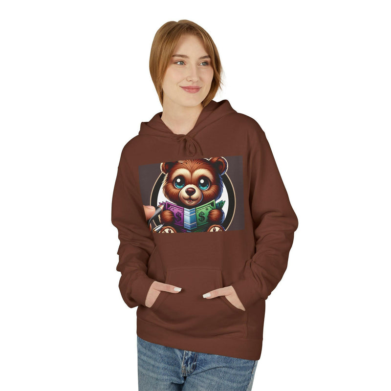 Rise N' Shine Fleece Hoodie, Cozy Bear Apparel, Unisex Sweatshirt, Cute Gift for Friends, Inspirational Clothing
