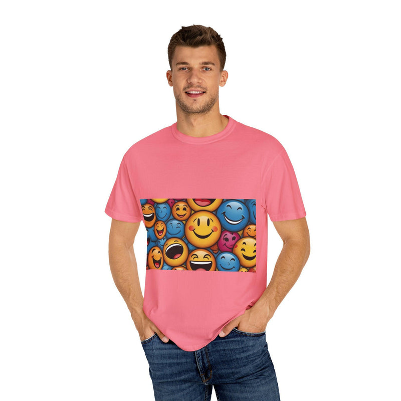 Colorful Emoji T-Shirt, Fun Graphic Tee, Gift for Friends, Summer Vibes, Casual Wear, Happy Shirt, Festival Apparel