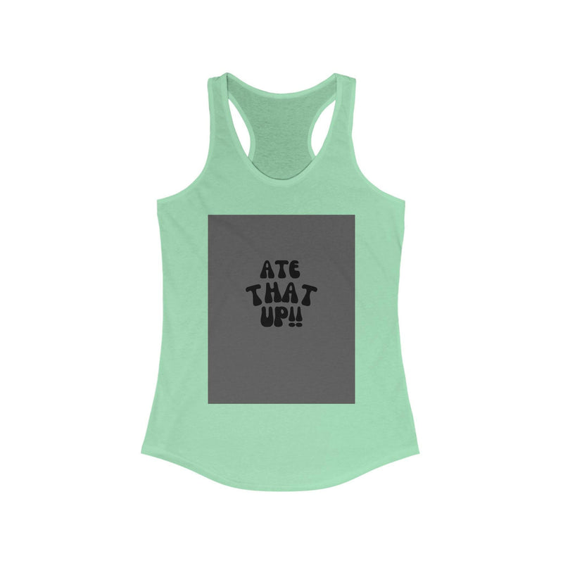 Stylish racerback tank top made from breathable fabric, perfect for casual wear and active lifestyles