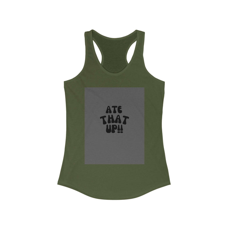 Stylish racerback tank top made from breathable fabric, perfect for casual wear and active lifestyles