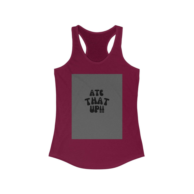 Stylish racerback tank top made from breathable fabric, perfect for casual wear and active lifestyles
