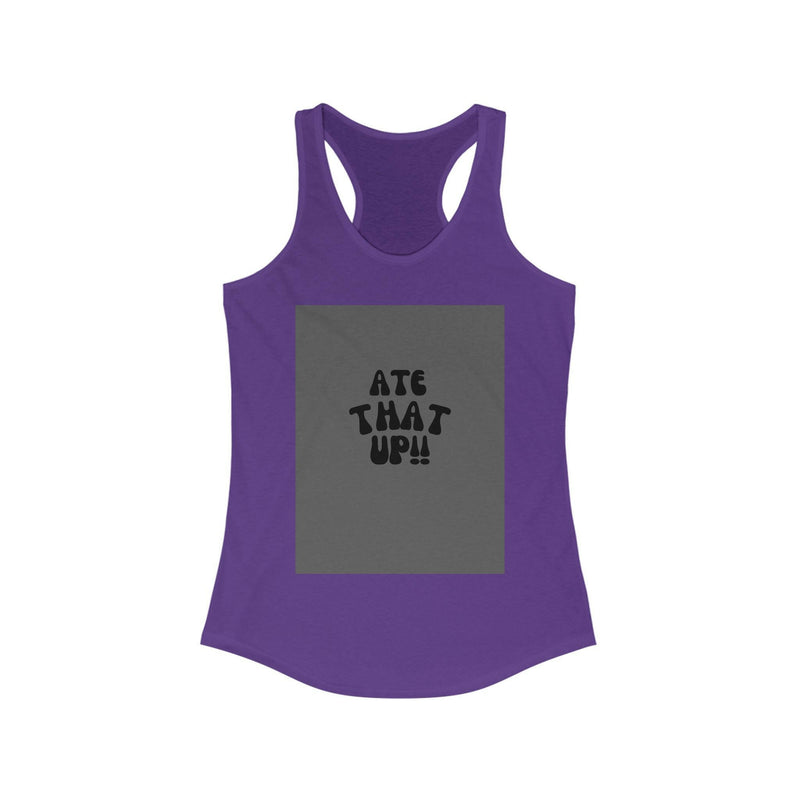Stylish racerback tank top made from breathable fabric, perfect for casual wear and active lifestyles