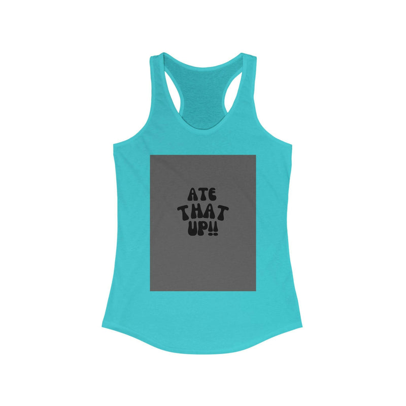 Stylish racerback tank top made from breathable fabric, perfect for casual wear and active lifestyles