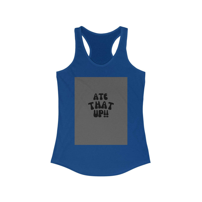 Stylish racerback tank top made from breathable fabric, perfect for casual wear and active lifestyles