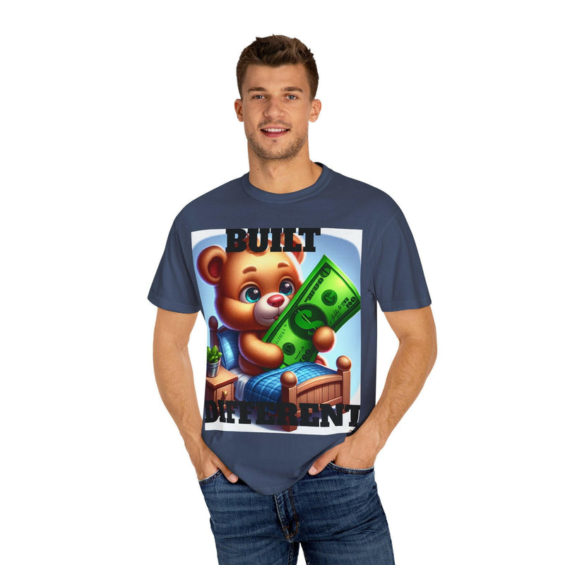Built Different Bear Graphic T-Shirt - Unisex Garment-Dyed Tee
