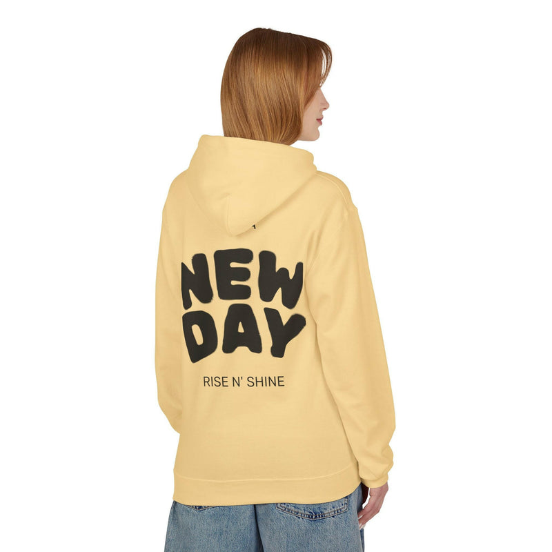 Rise N' Shine Fleece Hoodie, Cozy Bear Apparel, Unisex Sweatshirt, Cute Gift for Friends, Inspirational Clothing