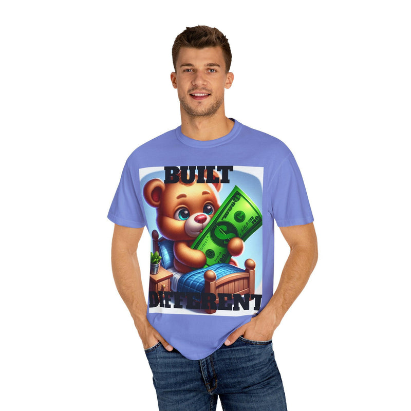 Built Different Bear Graphic T-Shirt - Unisex Garment-Dyed Tee