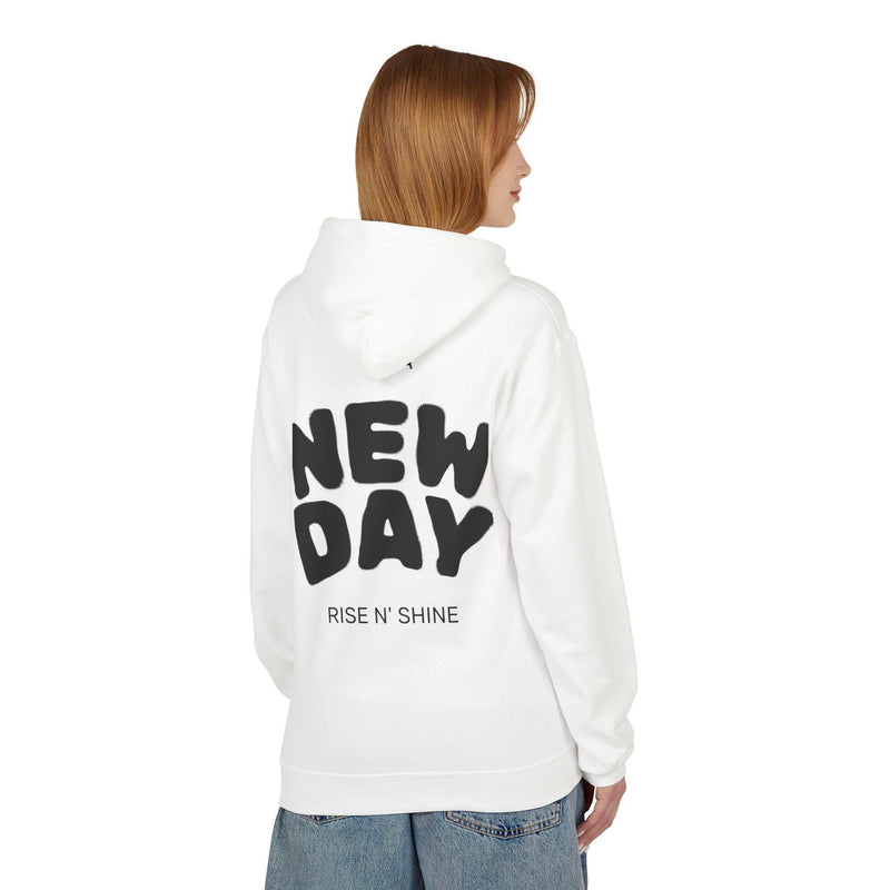 Rise N' Shine Fleece Hoodie, Cozy Bear Apparel, Unisex Sweatshirt, Cute Gift for Friends, Inspirational Clothing