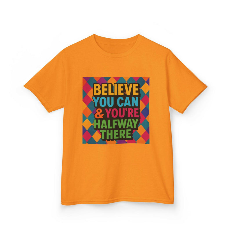 Kids Motivational Tee: Believe You Can, New Day Inspiration, Youth T-Shirt, Positive Message Gift, Fun Everyday Wear