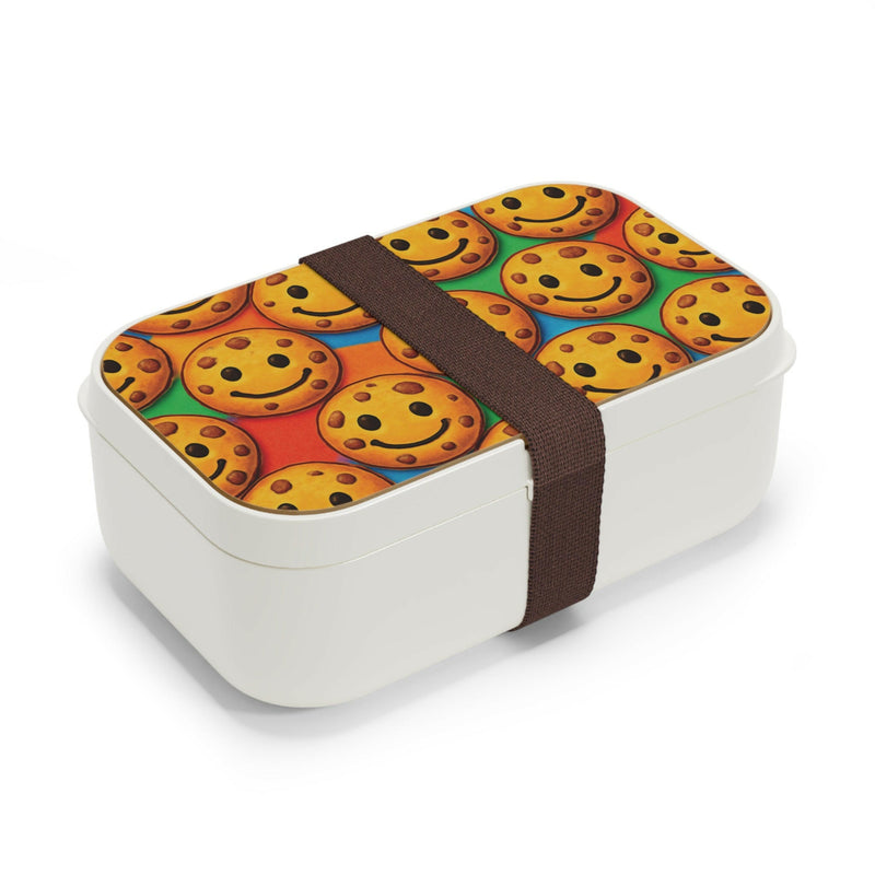 Smiley Cookie Bento Lunch Box, Portable Meal Container, Kids Lunchbox, Eco-Friendly Food Storage, Gift for Students