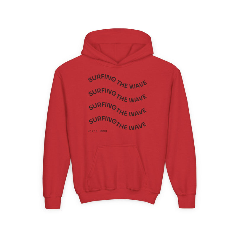 Surfing the Wave & Money Bear Youth Hoodie | Cute Trendy Sweatshirt for Kids | Perfect for Birthdays, Holidays, Year-Round Fun
