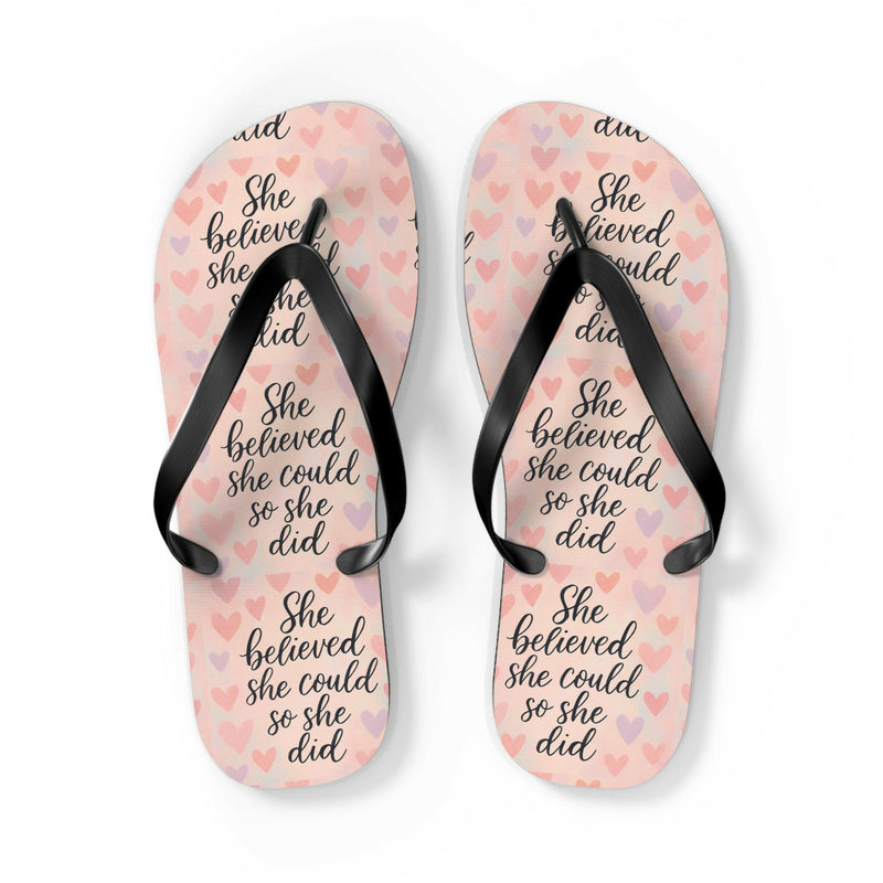 Empowering Flip Flops for Motivational Summer Vibes, Inspirational Sandals, Beachwear, Gifts for Women, Everyday Comfort Footwear
