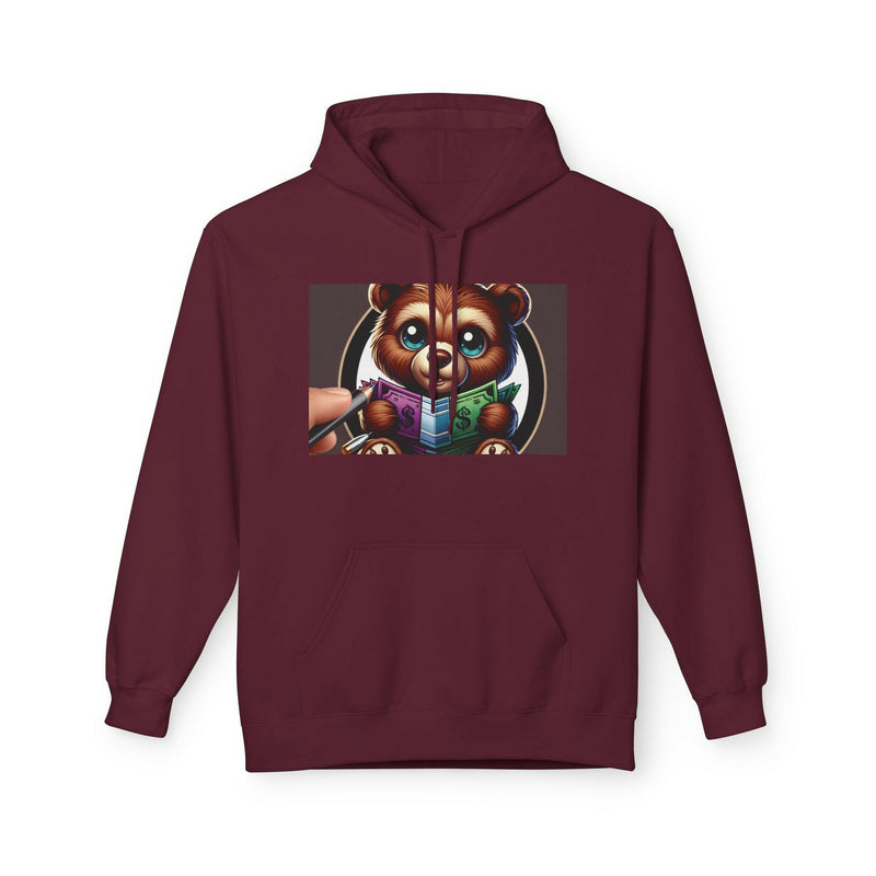 Rise N' Shine Fleece Hoodie, Cozy Bear Apparel, Unisex Sweatshirt, Cute Gift for Friends, Inspirational Clothing