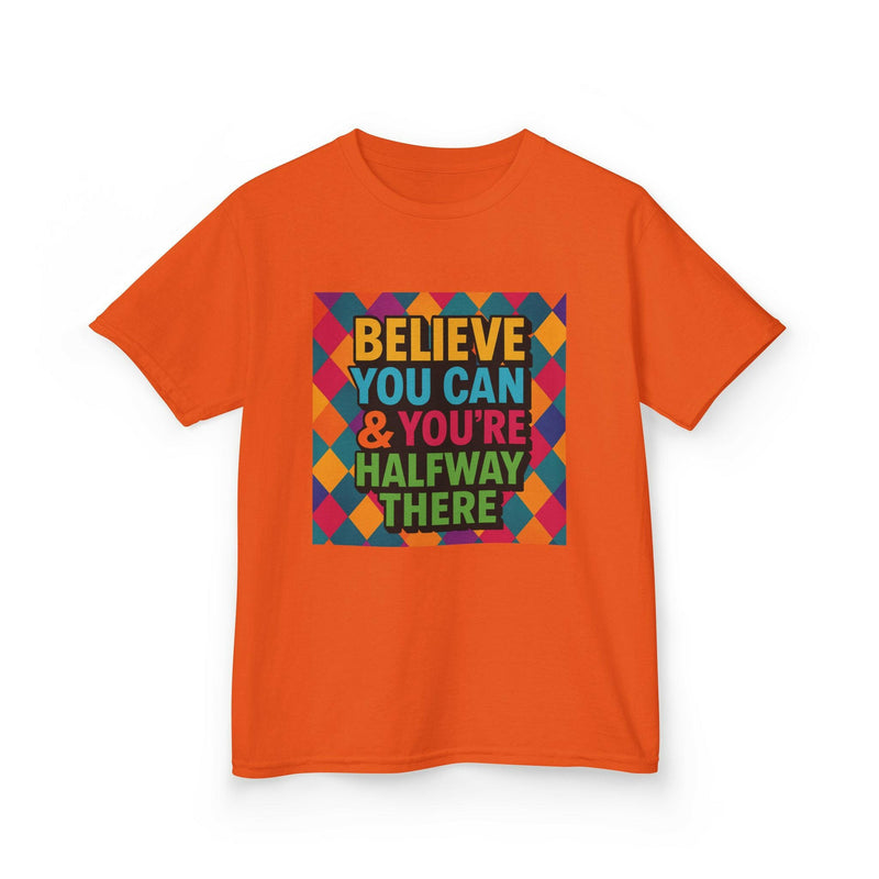Kids Motivational Tee: Believe You Can, New Day Inspiration, Youth T-Shirt, Positive Message Gift, Fun Everyday Wear