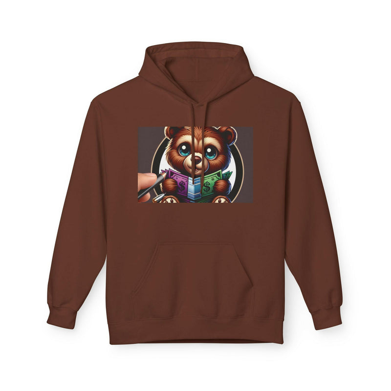 Rise N' Shine Fleece Hoodie, Cozy Bear Apparel, Unisex Sweatshirt, Cute Gift for Friends, Inspirational Clothing