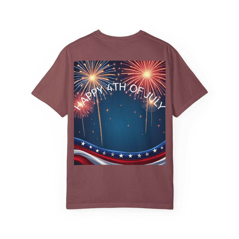 Patriotic 4th of July T-Shirt | Unisex Graphic Tee for Independence Day Celebrations, Fireworks Shirt, Summer BBQ Wear, USA Pride Apparel