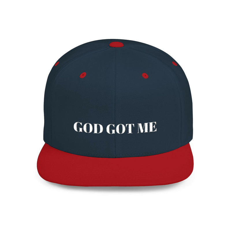 Black adjustable snapback cap with embroidered logo, perfect for customizable fit and stylish streetwear.