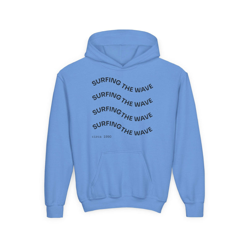 Surfing the Wave & Money Bear Youth Hoodie | Cute Trendy Sweatshirt for Kids | Perfect for Birthdays, Holidays, Year-Round Fun