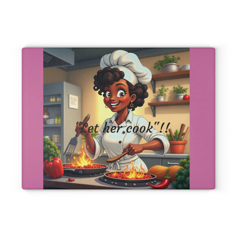 Elegant glass cutting board featuring a sleek design, perfect for modern kitchen decor and efficient food preparation.