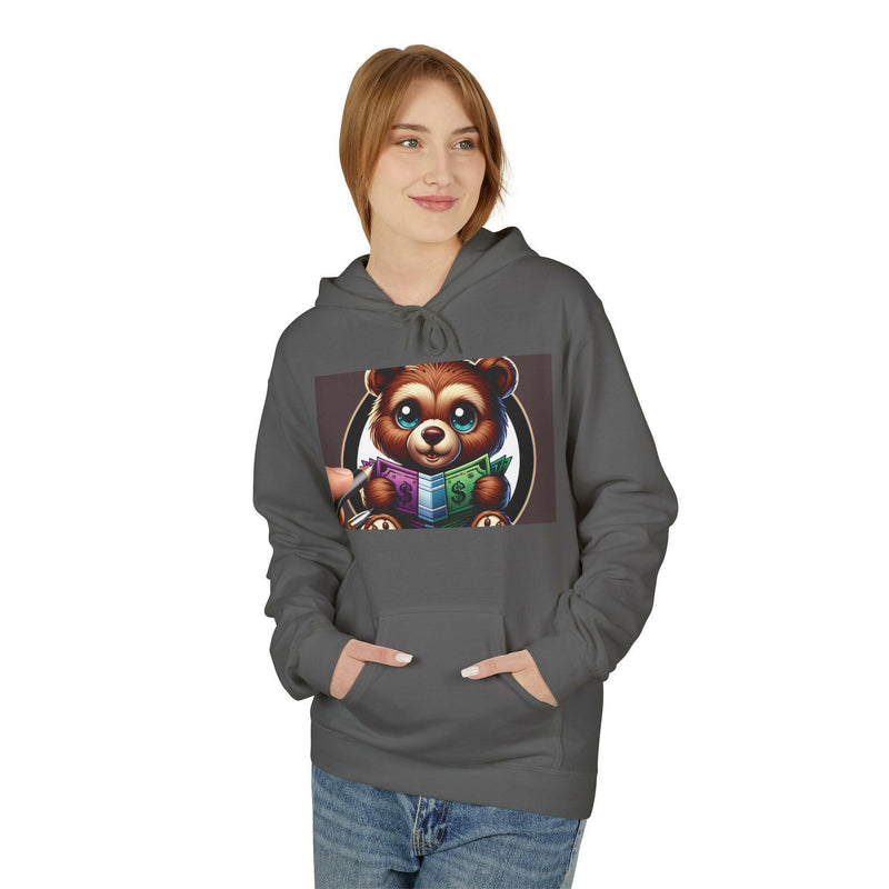 Rise N' Shine Fleece Hoodie, Cozy Bear Apparel, Unisex Sweatshirt, Cute Gift for Friends, Inspirational Clothing