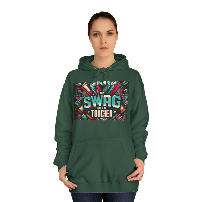 My Swag Touched Unisex College Hoodie, Stylish Sweatshirt, Trendy Apparel, Gift for Students, Casual Wear for College, Cozy Hooded Jacket