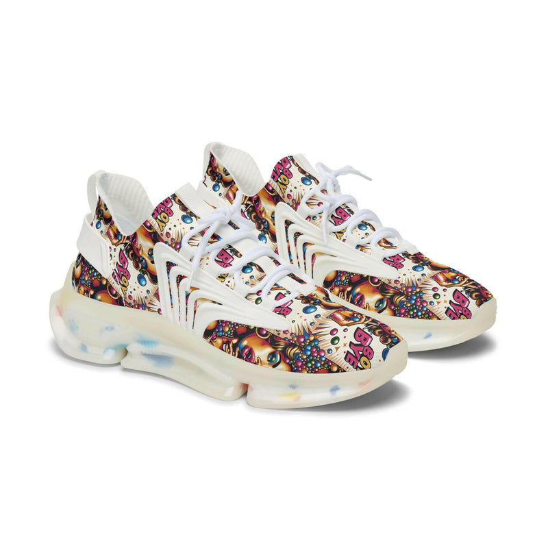 Colorful Women's Mesh Sneakers, Stylish Athletic Shoes, Trendy Running Footwear, Unique Fashion Sneakers, Everyday Casual Shoes
