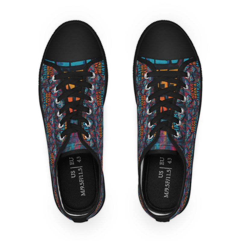 Low top graphic sneakers showcasing modern design and vibrant patterns for casual footwear enthusiasts