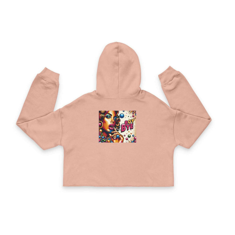 Colorful Graphic Women's Cropped Hoodie, Fun Hoodie for Her, Trendy Streetwear, Perfect Gift for Birthdays, Casual Wear, Artsy Apparel