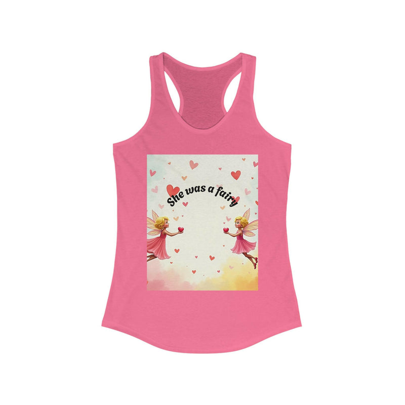 Elegant Fairy Racerback Tank exuding magical vibes, perfect for a stylish and enchanting look.