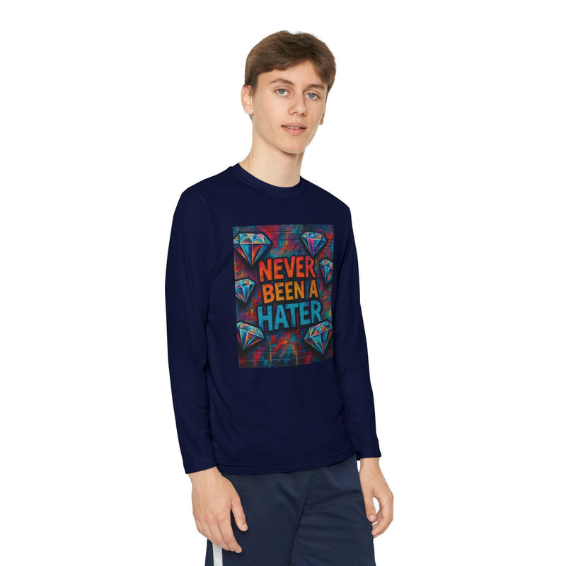 Youth Long Sleeve Tee, Trendy Graphic Shirt, Gift for Teens, Cool Statement Apparel, Casual Wear, Everyday Fun