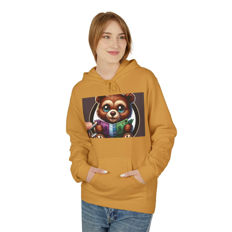 Rise N' Shine Fleece Hoodie, Cozy Bear Apparel, Unisex Sweatshirt, Cute Gift for Friends, Inspirational Clothing