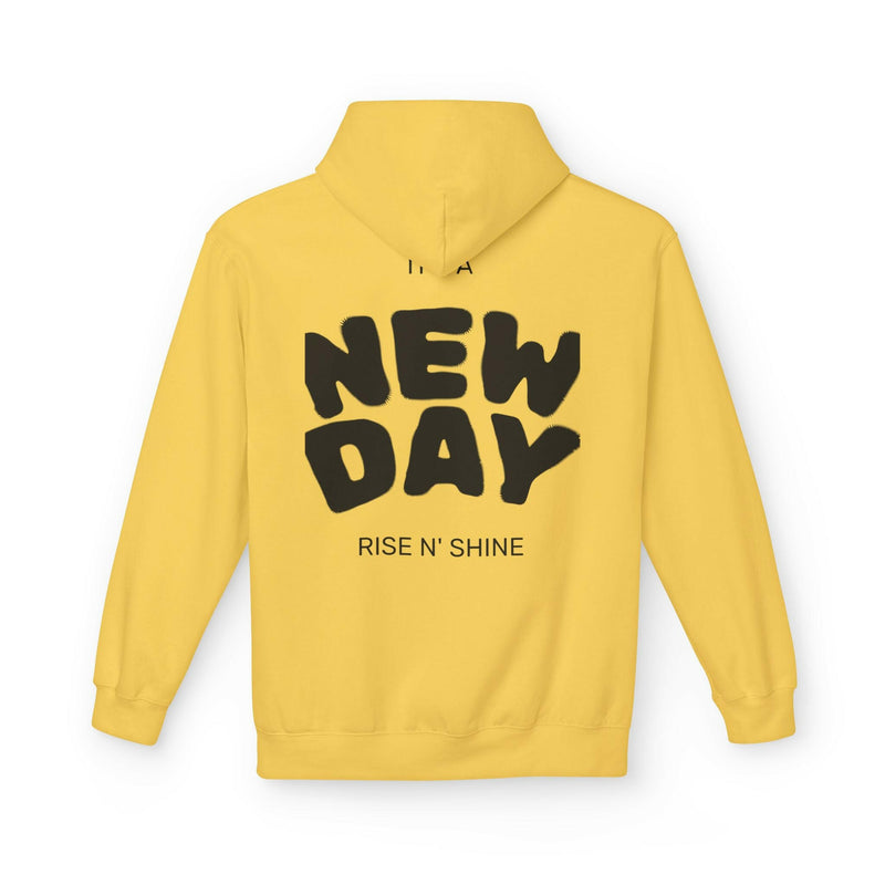 Rise N' Shine Fleece Hoodie, Cozy Bear Apparel, Unisex Sweatshirt, Cute Gift for Friends, Inspirational Clothing