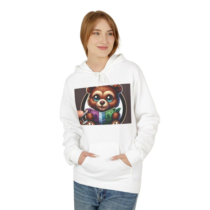 Rise N' Shine Fleece Hoodie, Cozy Bear Apparel, Unisex Sweatshirt, Cute Gift for Friends, Inspirational Clothing