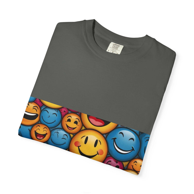 Colorful Emoji T-Shirt, Fun Graphic Tee, Gift for Friends, Summer Vibes, Casual Wear, Happy Shirt, Festival Apparel