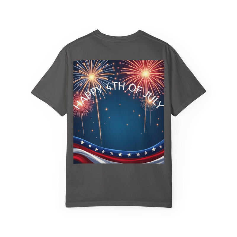 Patriotic 4th of July T-Shirt | Unisex Graphic Tee for Independence Day Celebrations, Fireworks Shirt, Summer BBQ Wear, USA Pride Apparel