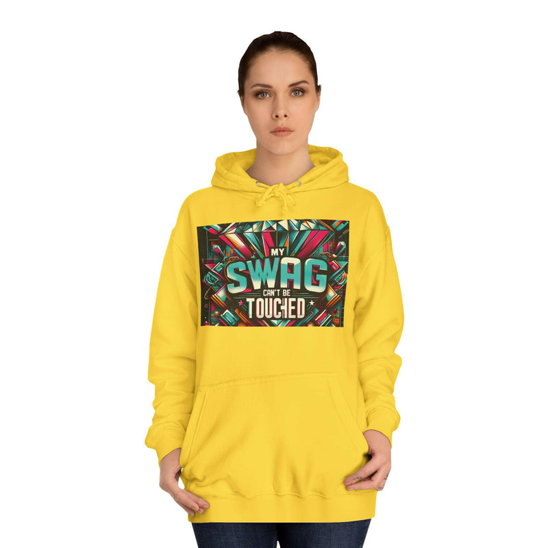 My Swag Touched Unisex College Hoodie, Stylish Sweatshirt, Trendy Apparel, Gift for Students, Casual Wear for College, Cozy Hooded Jacket