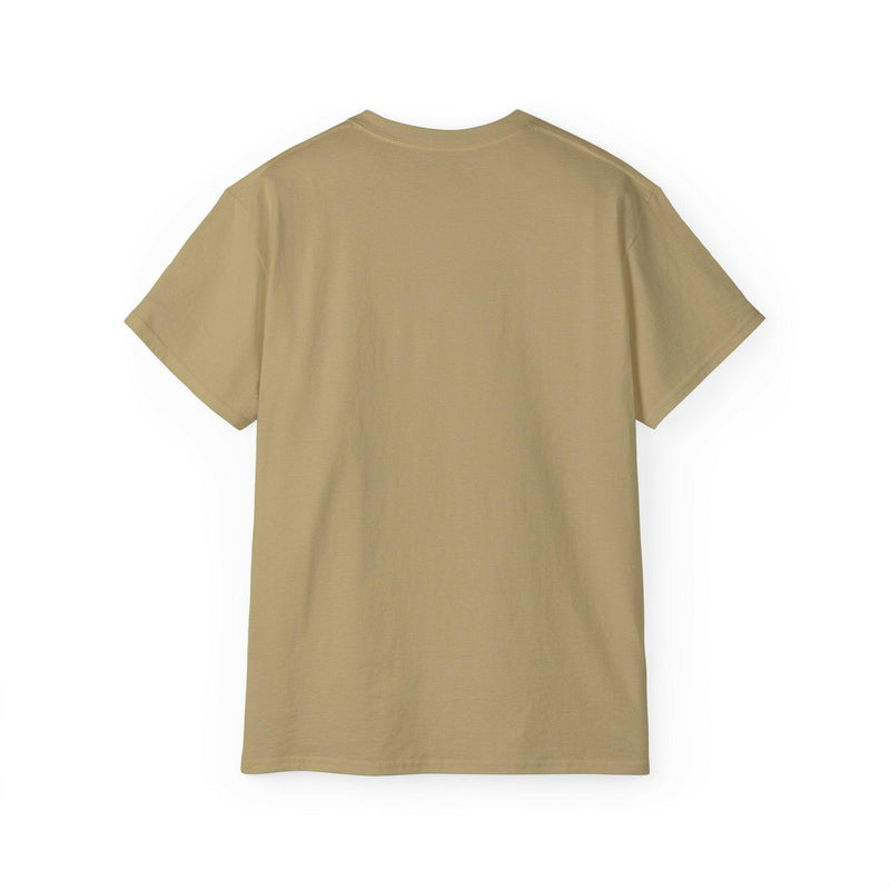 Back view of Lion King Unisex Ultra Cotton Tee in beige with classic fit and ribbed collar