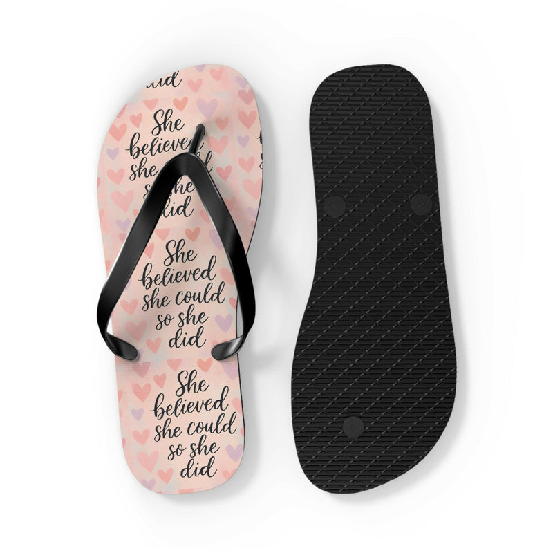 Empowering Flip Flops for Motivational Summer Vibes, Inspirational Sandals, Beachwear, Gifts for Women, Everyday Comfort Footwear